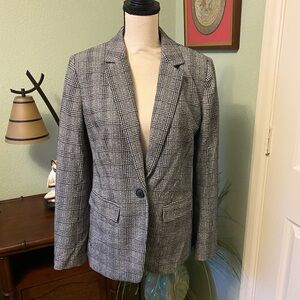 LOFT Black and White Textured Blazer